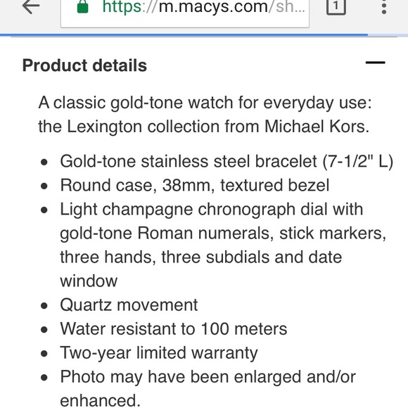 Michael Kors Gold 5556 Series Watch main image 6